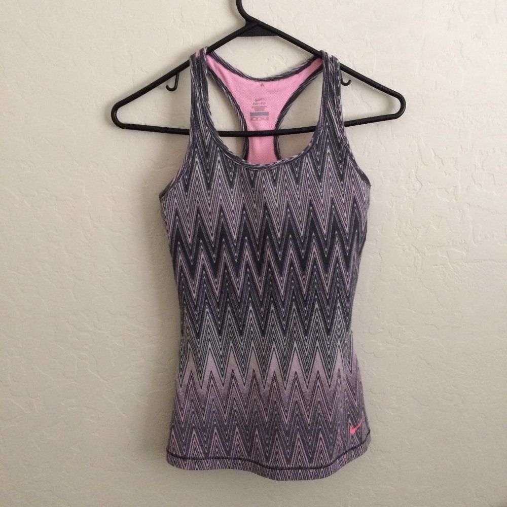 Nike Dri-Fit Grey/Pink Activewear Tank Size XS